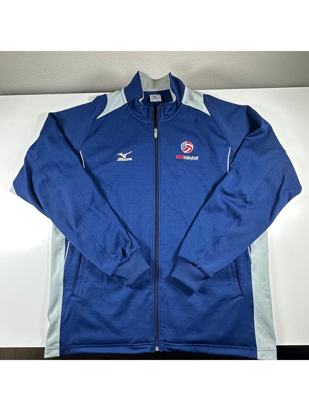 Mizuno USA Volleyball Blue Training Jacket XL